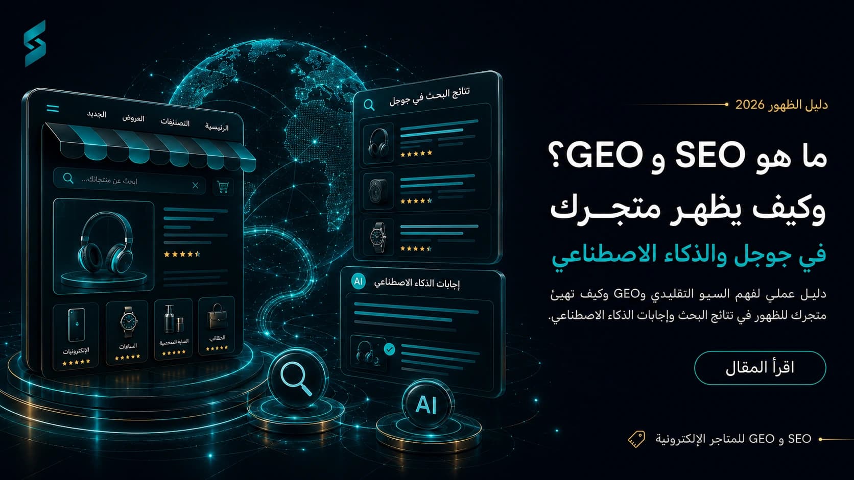 ما هو SEO و GEO؟ وكيف يظهر متجرك في جوجل والذكاء الاصطناعي (2026)